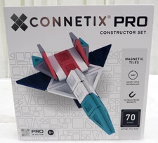 Connetix Pro Constructor Set 70 Piece 360° Smart Spin Magnetic Building Blocks