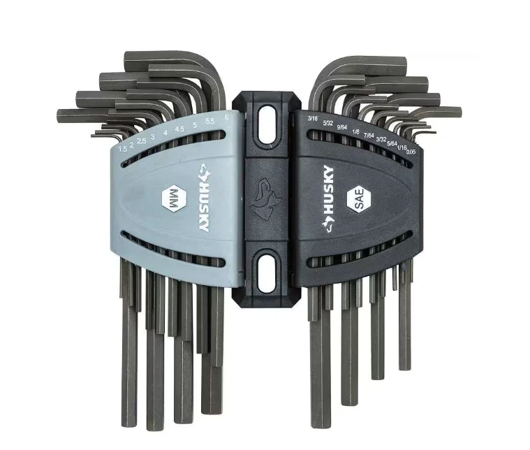 Husky 26-Piece SAE & Metric Long Arm Hex Key Set - Allen Wrench Tool Kit 798 400 - Image 2 of 4