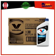Valvoline Daily Protection SAE 30 Conventional Motor Oil 1 QT, Case of 6