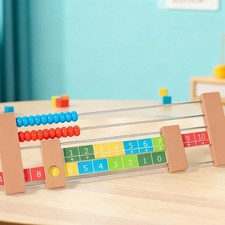 Wooden Abacus for Kids,Math Lightweight,Sturdy,Development,Double Sided Slider