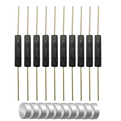 Reed Schalter 10Stück Magnetkontakt Schaltkreis 3mm×14mm Isoliert