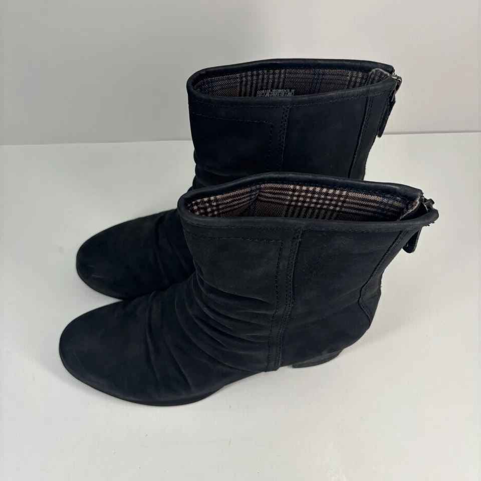 Botas Rockport Cobb Hill Natashya para mujer EE. UU. 9M de cuero negras con tacón holgado Foto 4 de 4