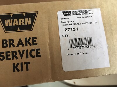 Warn 27131 Brake Assembly 8K-9K NIB