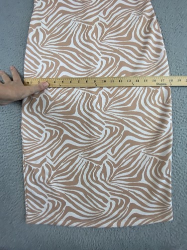 Ted Baker London Tan Zebra Print Long Sleeve Midi Dress Bodycon Size 2 US 6 EXC - Picture 18 of 20