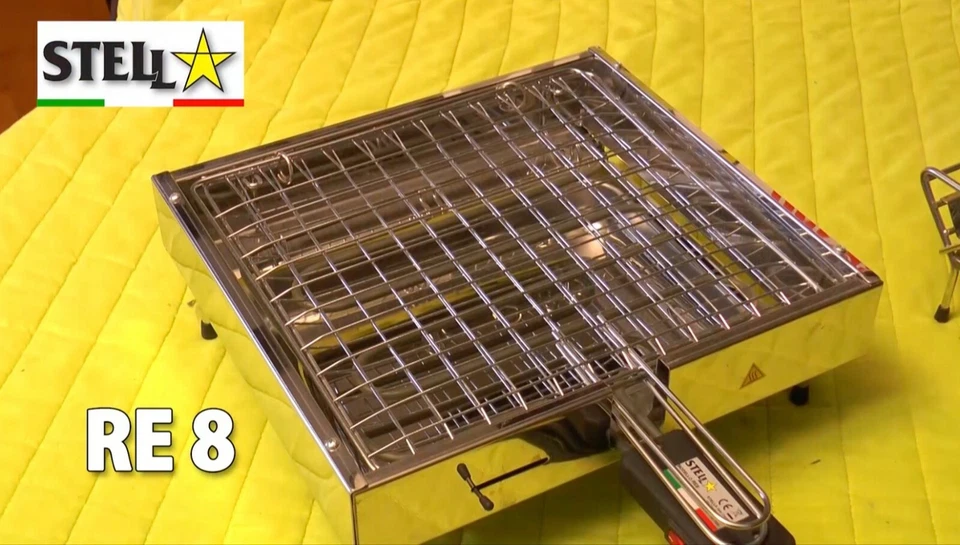 Bistecchiera Griglia Elettrica in Acciaio Inox 2000W con Vassoio Made in Italy - Immagine 2 di 4