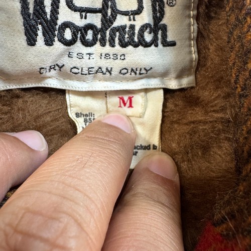 Vintage Woolrich Flannel Jacket 1970s Plaid Men’s Medium Vtg 70s Hunting Shacket - Picture 7 of 16