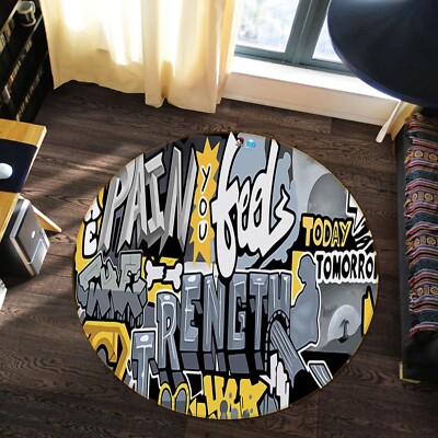 3D Grey Graffiti Alphabet Art ZHUA3051 Game Non Slip Rug Mat Photo Carpet Amy