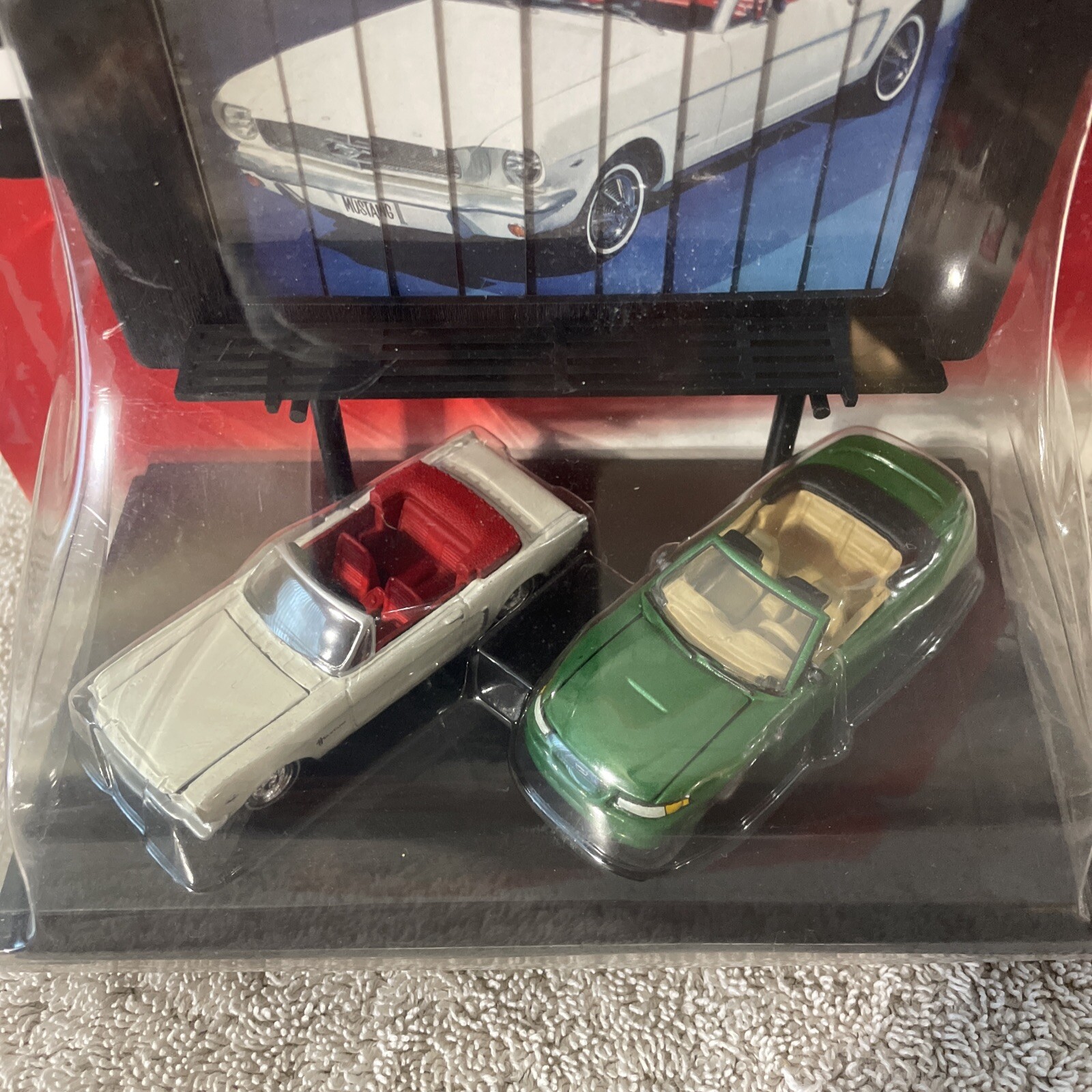 Johnny Lightning Yesterday & Today -  1964 1/2 Mustang and 2001 Mustang 1:64 NIP