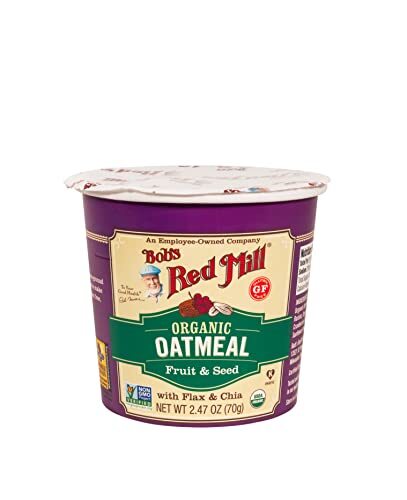Bob's Red Mill Organic Gluten Free Oatmeal Cup Fruit & Seed Pack of 12 - Picture 2 of 9