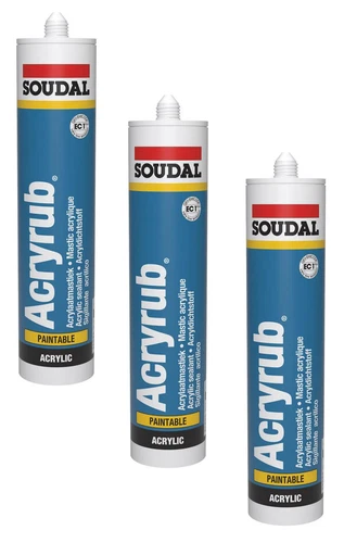 3x Maleracryl weiß Acryl Dichtstoff Dichtmittel Fugendicht Bauacryl Abdichten