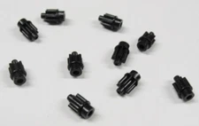 JAG Hobbies TR-3 / DR-1 Pinion Gears - Black - Tyco Compatible - 10 Pieces