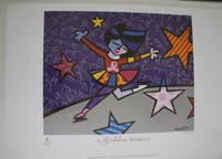 Romero Britto A Golden Moment Poster Rare Romero Britto A Golden Moment Poster Rare