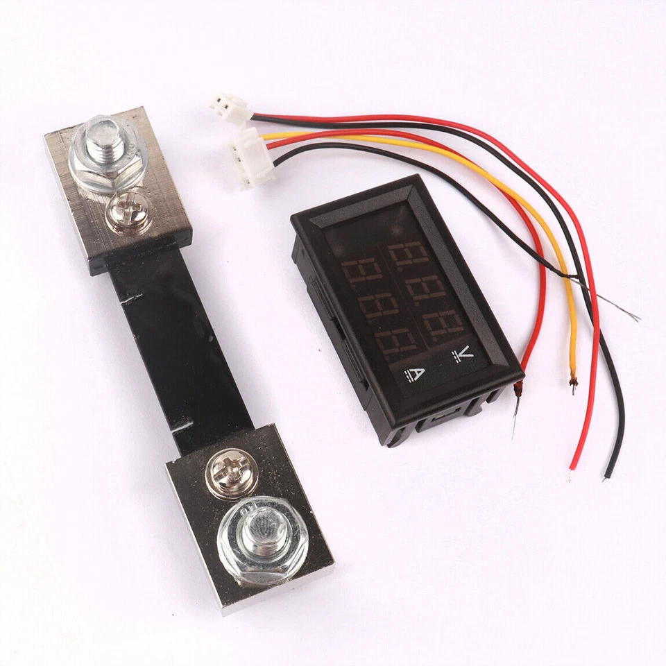 Dc0-100v 50a/100a Digital Voltmeter Amperemeter Led Doppelt Volt Amp Meter+shunt - Bild 3 von 4
