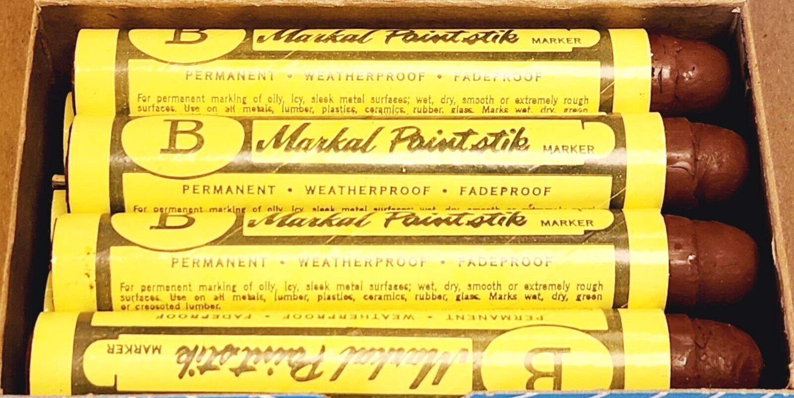 MARKAL BROWN TYPE "B" PAINTSTICK MARKERS, FOR COLD SURFACES 