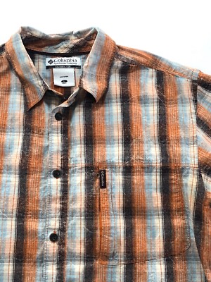 Chemise Columbia Homme Petit Bleu/orange – Plaid Chasse Performance, Taille S