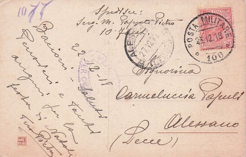 14-21E) WW1 ILLUSTRATORE ILLUSTRATORE VECCHI CROCE ROSSINA POSTA MILITARE 100 - Picture 2 of 2