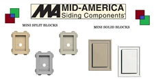 MID AMERICA VINYL, MINI SPLIT BLOCKS & MINI SOLID BLOCKS. MANY COLORS. BRAND NEW