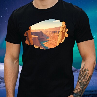 Herren T-Shirt Grand Canyon Motiv Baumwolle Größe XS bis 5XL