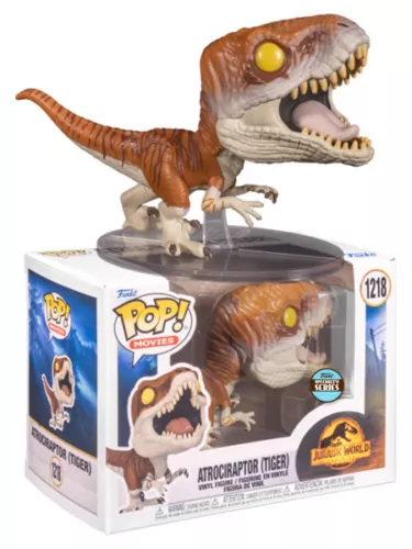 Funko POP #1218 Jurassic World Dominion Atrociraptor Tiger Exclusive Figure New