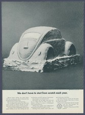 Volkswagen VW Beetle Bug Vintage Magazine Print Ad 1969