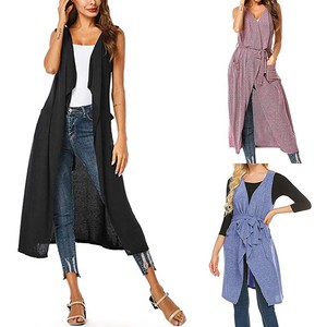 maxi sleeveless cardigan