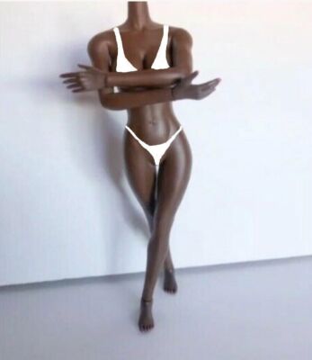 Jiaou Doll 1/6 Scale Seamless African Female Body L bust w/ removable feet