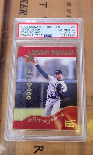 1995 Derek Jeter Signature Rookies Star Squad #3 PSA Authentic AUTO 10