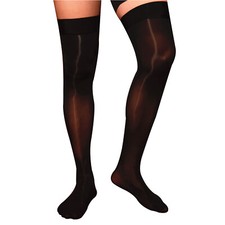 Men Shiny See-through Stockings Thin Thigh High Socks Underwear Nightclub