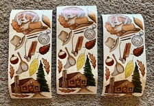 Lot of 3 Sheets, Joy Marie In The Woods, Big Vintage Stickers Cabin Hunting Dog