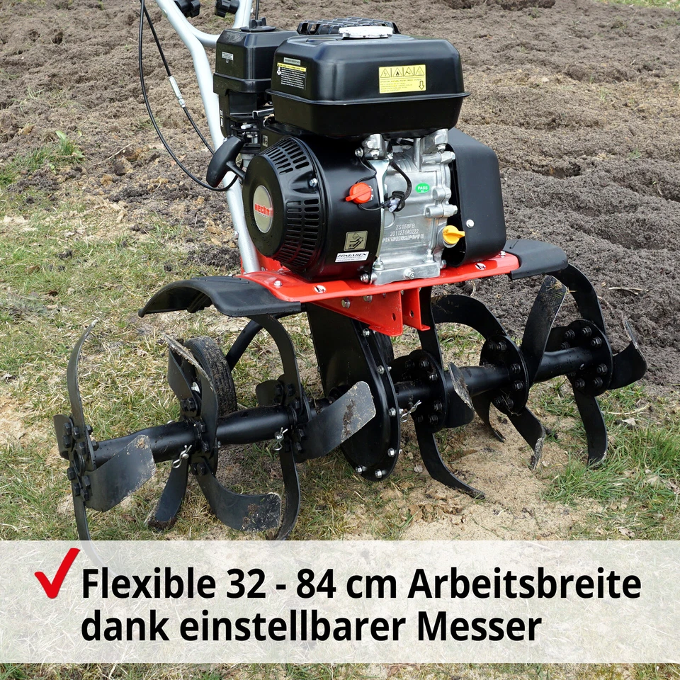 Gartenfräse Motorhacke Benzin 84cm Arbeitsbreite Kultivator Garten Boden Fräse - Bild 4 von 4