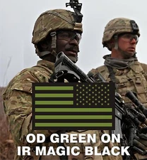 NO LOGO REV USA OD GREEN IR solasX 2ND PATCH 3.5"X2" WITH VELCRO® BRAND FASTENER