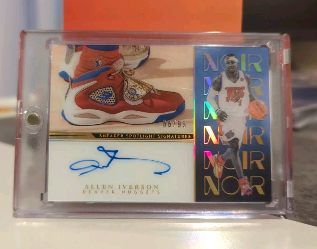 アレイン・アイバーソ　サイン PANINI NOIR ALLEN IVERSON AUTO アレンアイバーソン 直筆サイン 激
