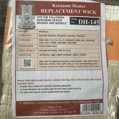 DuraHeat DH-145 Kerosene Heater Replacement Wick for sale online | eBay