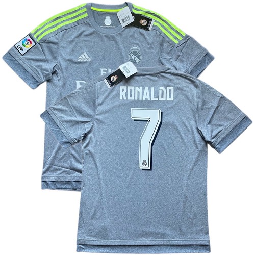 Camiseta visitante 2015/16 Real Madrid #7 Ronaldo mediana Adidas fútbol fútbol CR7 NUEVA - Imagen 1 de 22