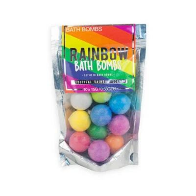 Badebomben Regenbogen Einhorn 112,67€/Kg Gift Republic Schwarz 10x Badezusatz