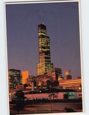 Postcard Sunset Sears Tower Chicago Illinois USA North America