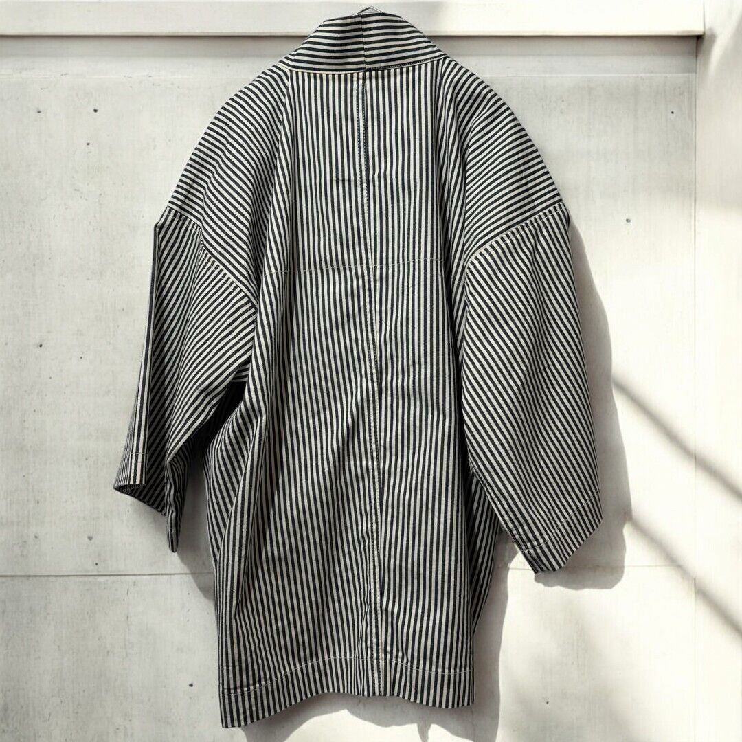 Rare visvim 22SS HAPPI HICKORY UNWASHED Jacket White/Black Rare visvim 22SS HAPPI HICKORY UNWASHED Jacket White/Black