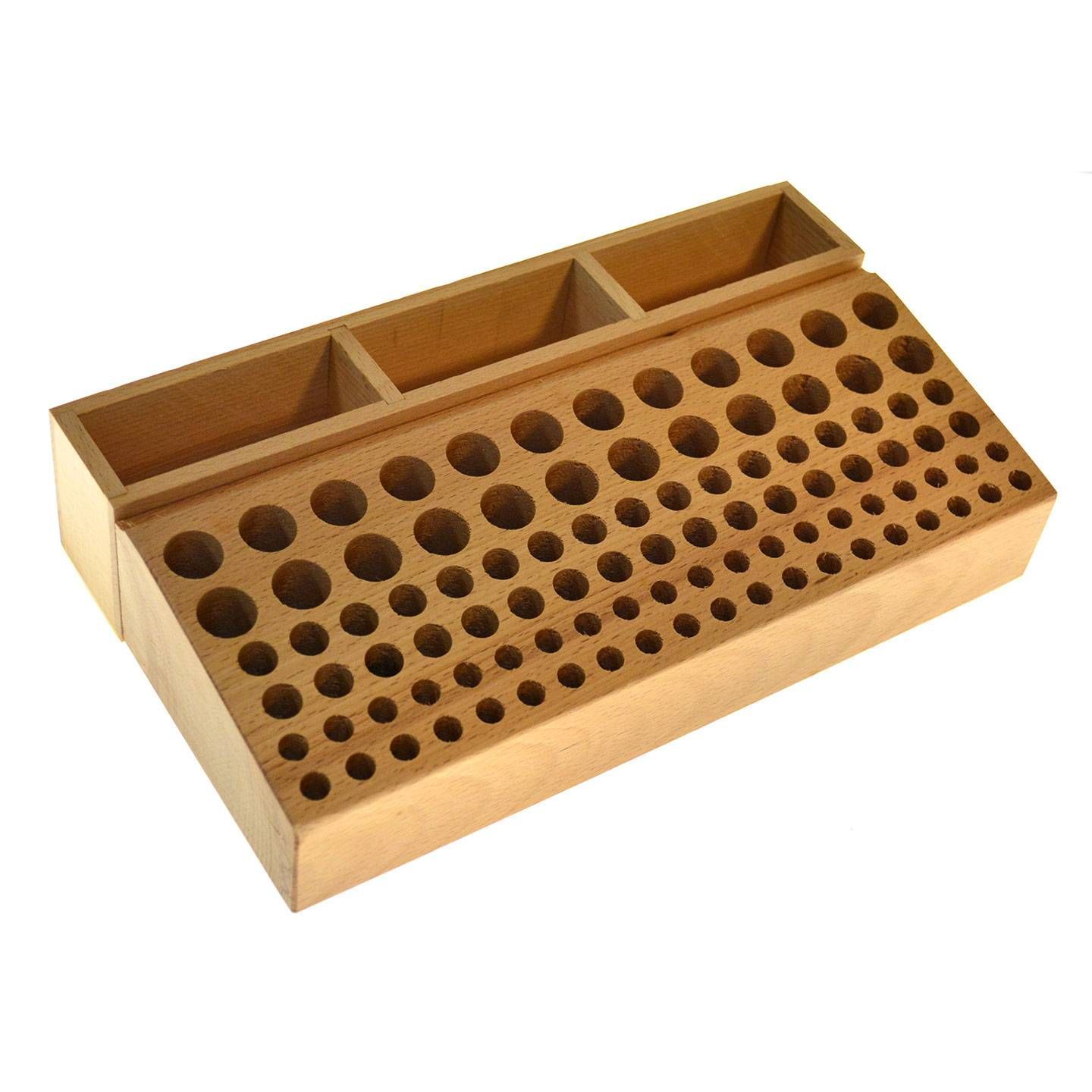 Leathercraft Tool Holder Wooden Storage Rack Organizer 98 Hole and Back
