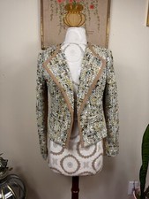 Vintage Cache Tweed Open Blazer Size 2