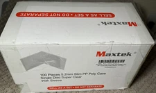 Maxtek 5.2mm Durable CD Case, Slim Single Clear PP Poly Plastic Cases, 100 Pack