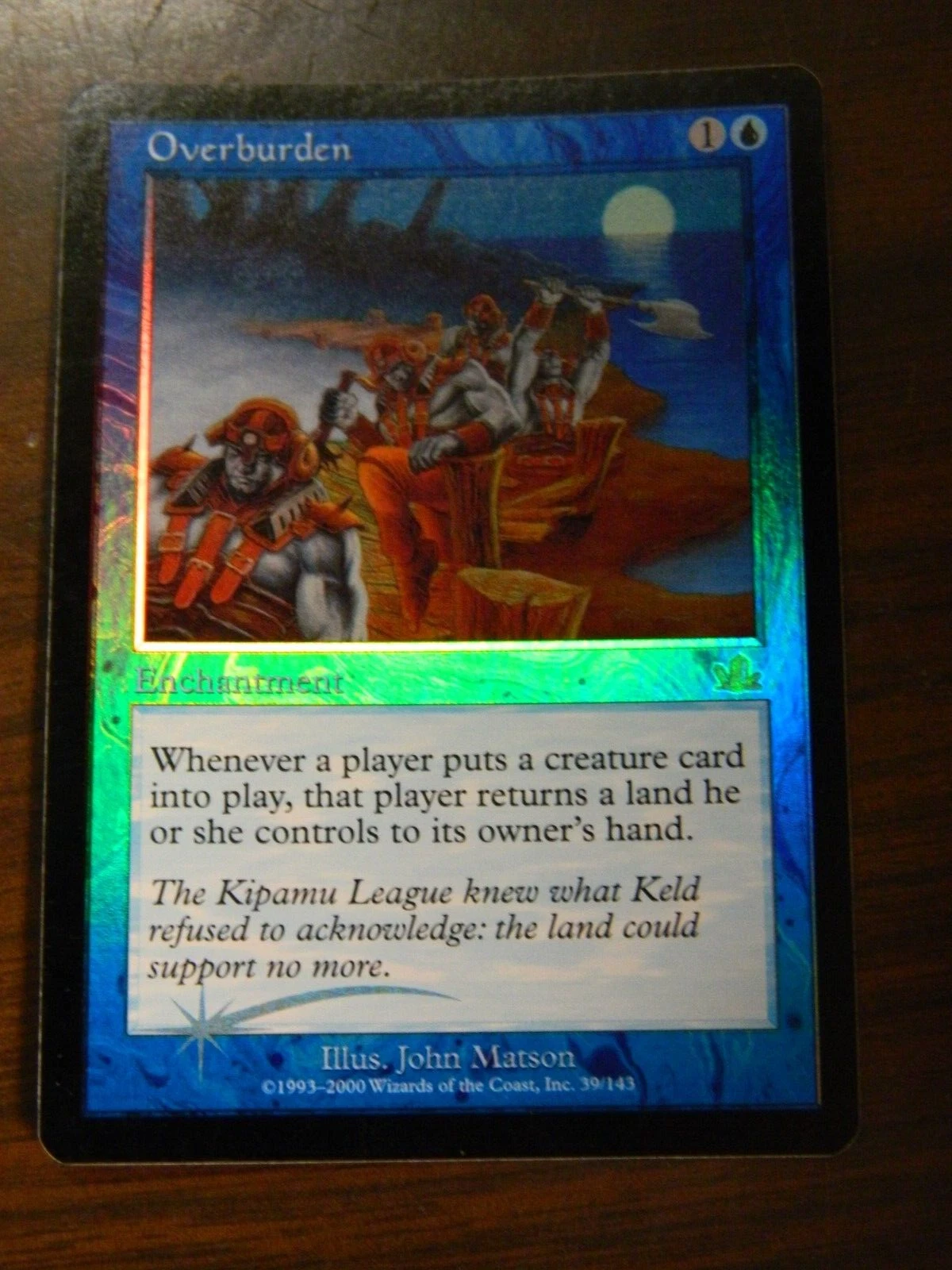 MTG Prophecy FOIL Rare Overburden Excellent - NM Condition