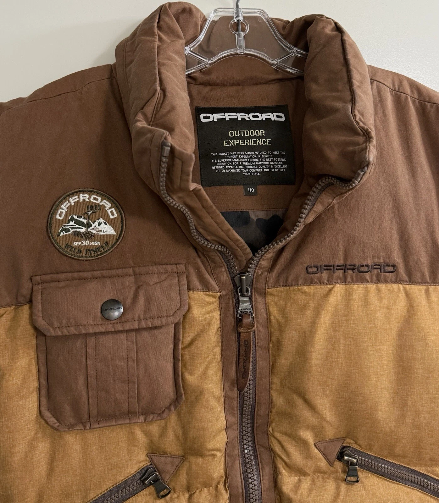 OffRoad Outdoor Experience Puffer Brown Copper Hunting Vest Jacket Sz.L (EU 110)