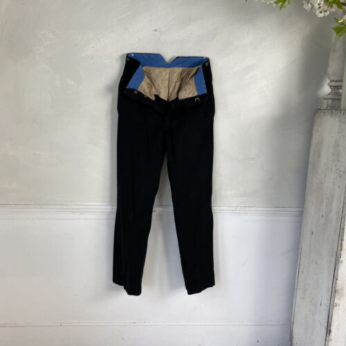 Pantalones de trabajo de lana francesa de colección de la década de 1920 pantalones pantalones pantalones de lana pantalones antiguos de colección - Imagen 3 de 10