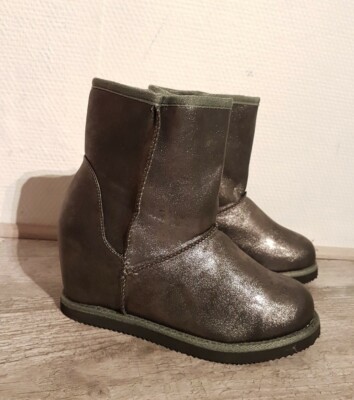 Bottes Après-ski Femme Taille 38 En Faux Cuir Noir - Destockage - Neufes Avec Emballage