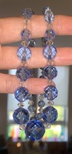 Precioso collar alemán de cristal Art Deco de vidrio graduado de ley de 1930🔥Signo