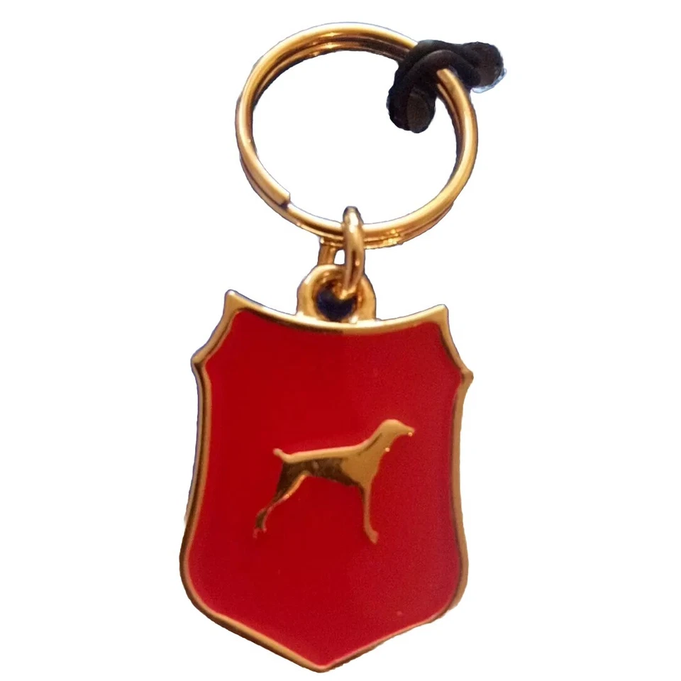 Conjunto de dije de collar de perro pata superior 2 piezas corazón de diva tono dorado metal nuevo rojo brillante  Foto 4 de 4