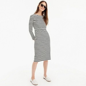 cotton knit midi dress