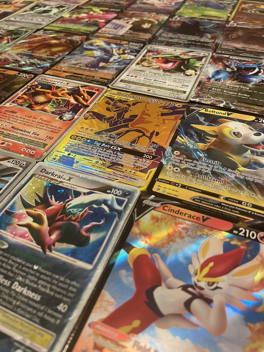 Pokemon Card Lot of 30 Cards - GX EX VMax V or Mega with Holos and
