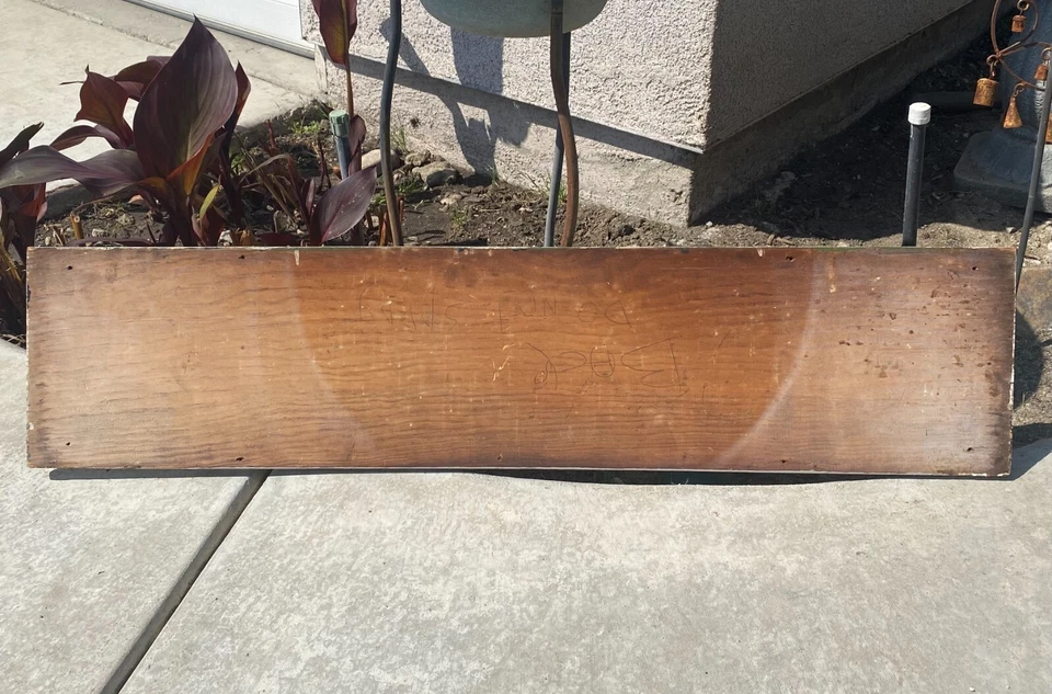 Placa de madeira Virginia Oil & Land Co escritório de campo Kern County River Lease CA HTF 11B - Imagem 2 de 2