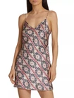 CAMI NYC Roxanne Aztec Stripe Printed Silk Slipdress Mini Slip Dress M $275 NWT